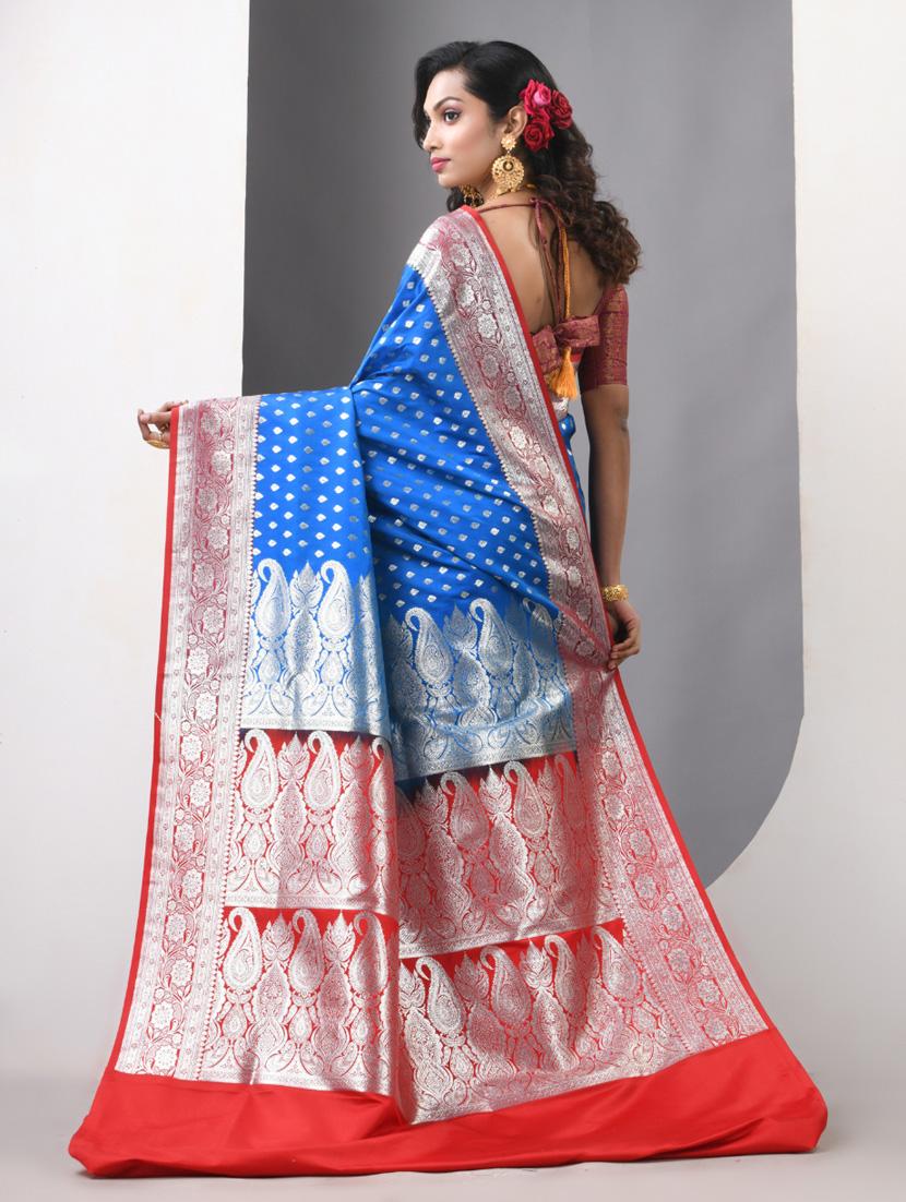 women self design banarasi saree with blouse - 21839659 - Standard Image - 3