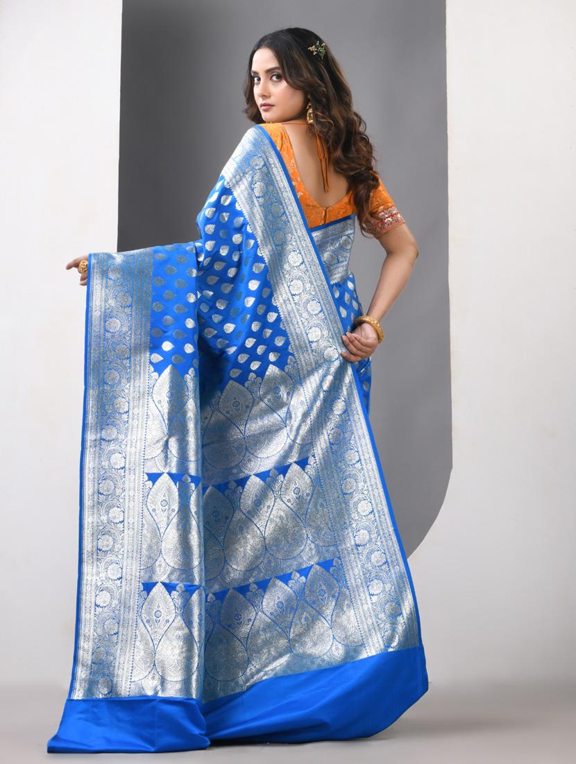 women self design banarasi saree with blouse - 21839662 - Standard Image - 3
