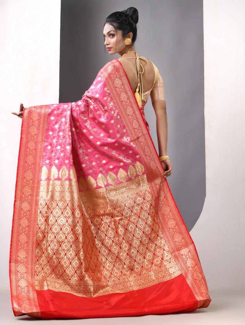 women self design banarasi saree with blouse - 21839669 - Standard Image - 3