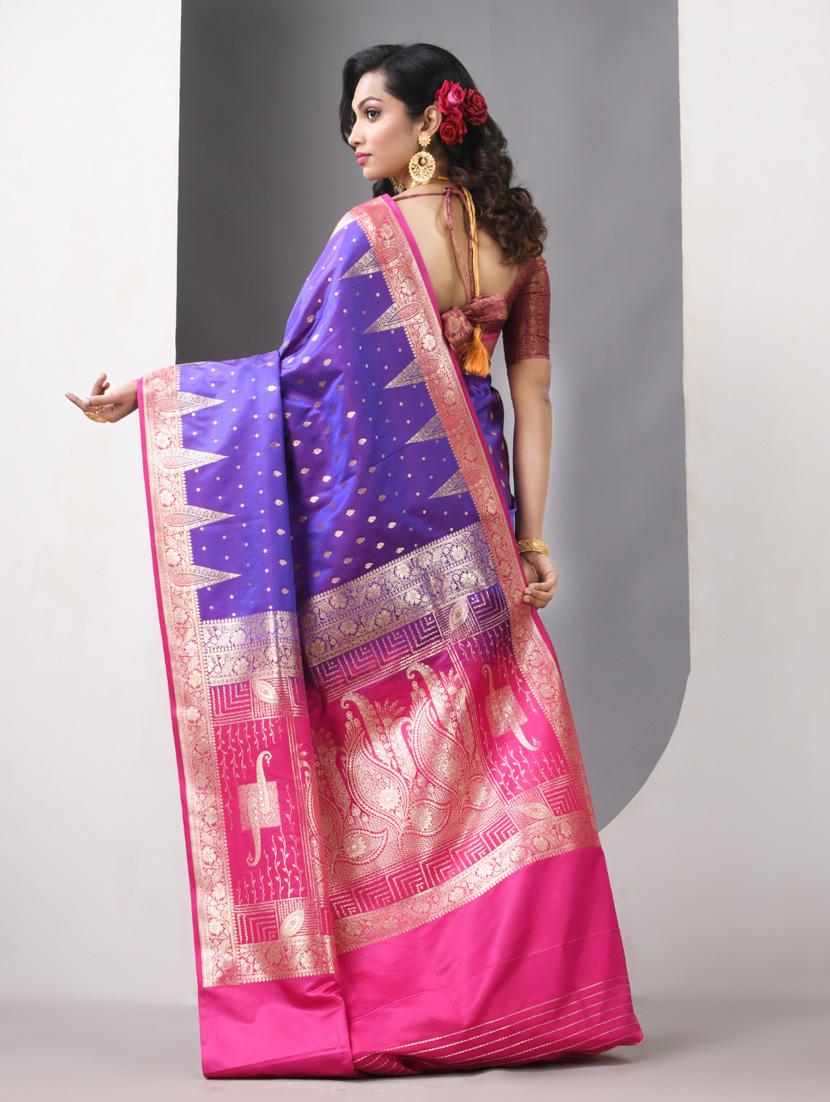 women self design banarasi saree with blouse - 21839683 - Standard Image - 3