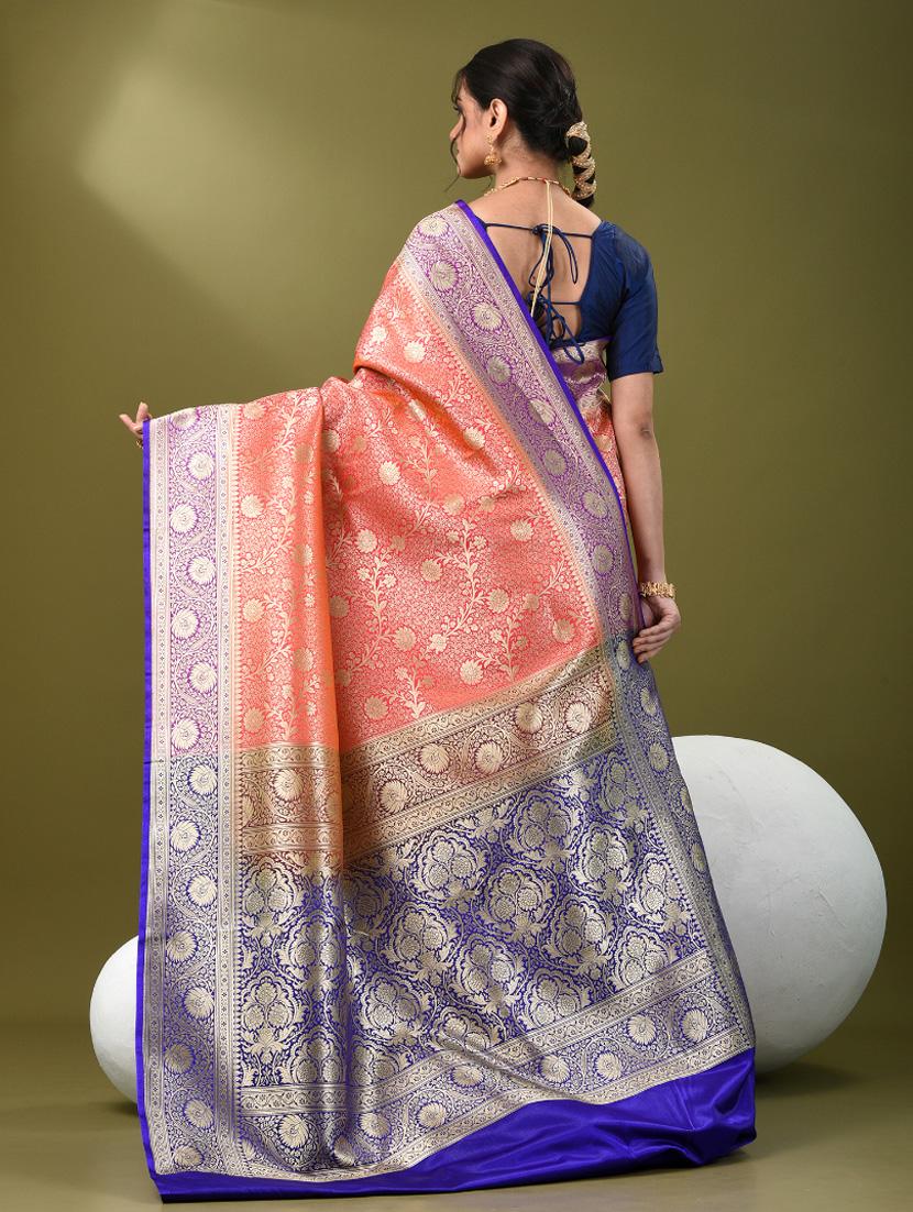 women self design banarasi saree with blouse - 21839706 - Standard Image - 3