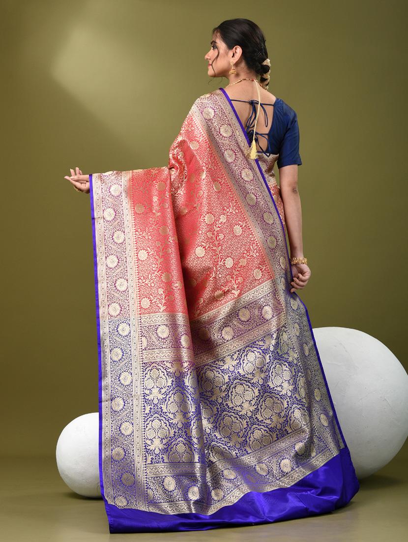 women self design banarasi saree with blouse - 21839707 - Standard Image - 3