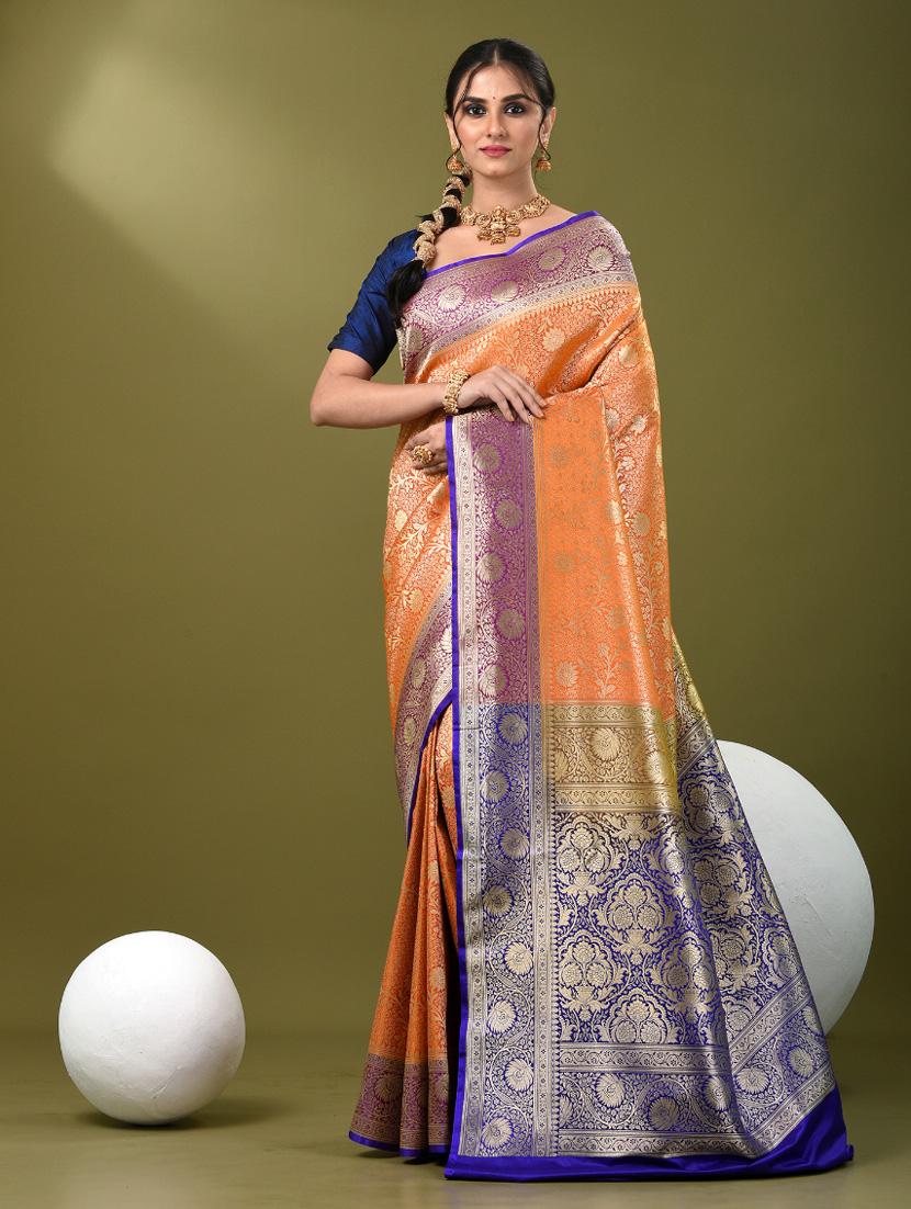 women self design banarasi saree with blouse - 21839710 -  Zoom Image - 0