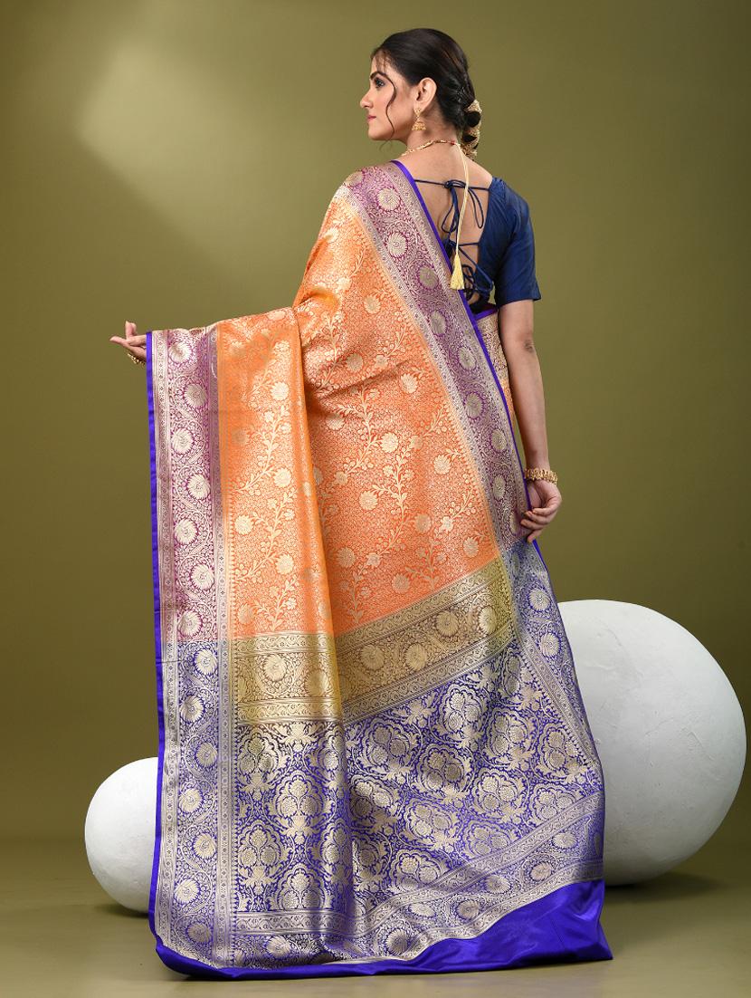 women self design banarasi saree with blouse - 21839710 - Standard Image - 3