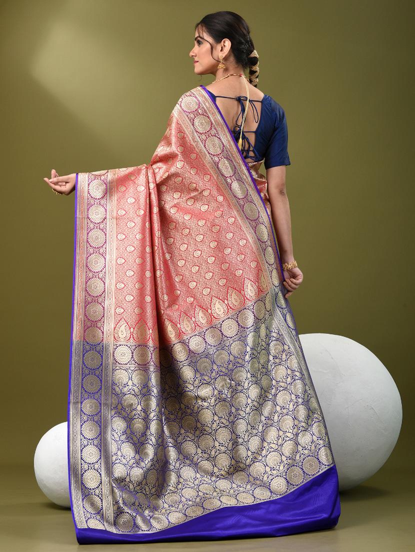 women self design banarasi saree with blouse - 21839714 - Standard Image - 3