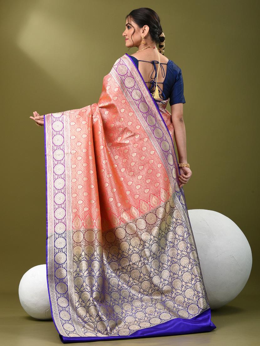 women self design banarasi saree with blouse - 21839715 - Standard Image - 3