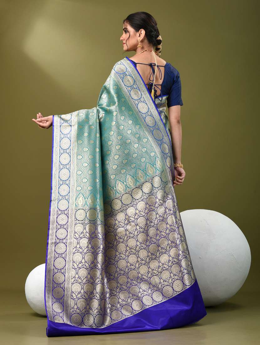 women self design banarasi saree with blouse - 21839716 -  Standard Image - 3