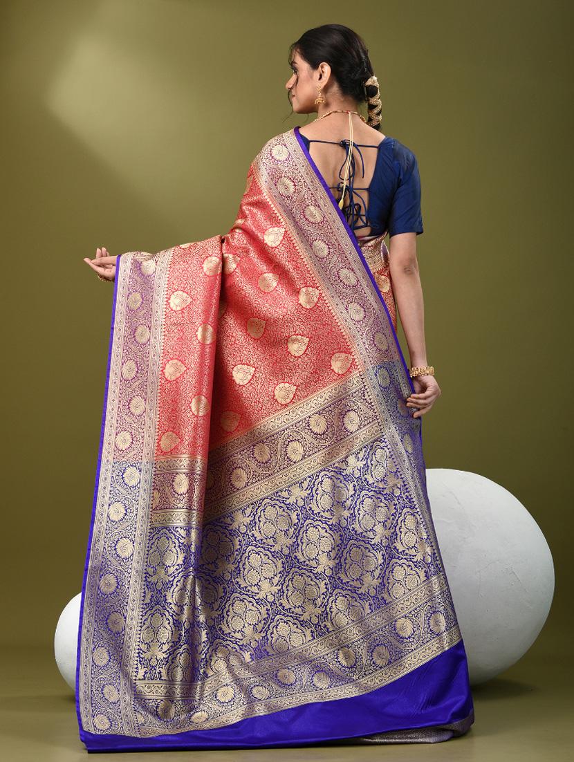 women self design banarasi saree with blouse - 21839718 - Standard Image - 3