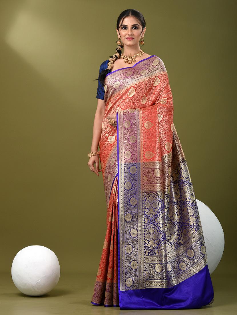 women self design banarasi saree with blouse - 21839720 -  Zoom Image - 0