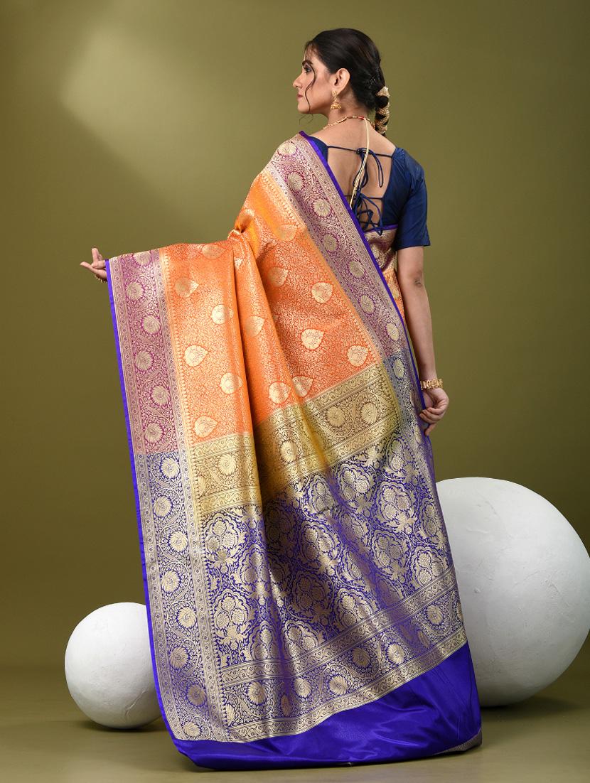 women self design banarasi saree with blouse - 21839721 - Standard Image - 3