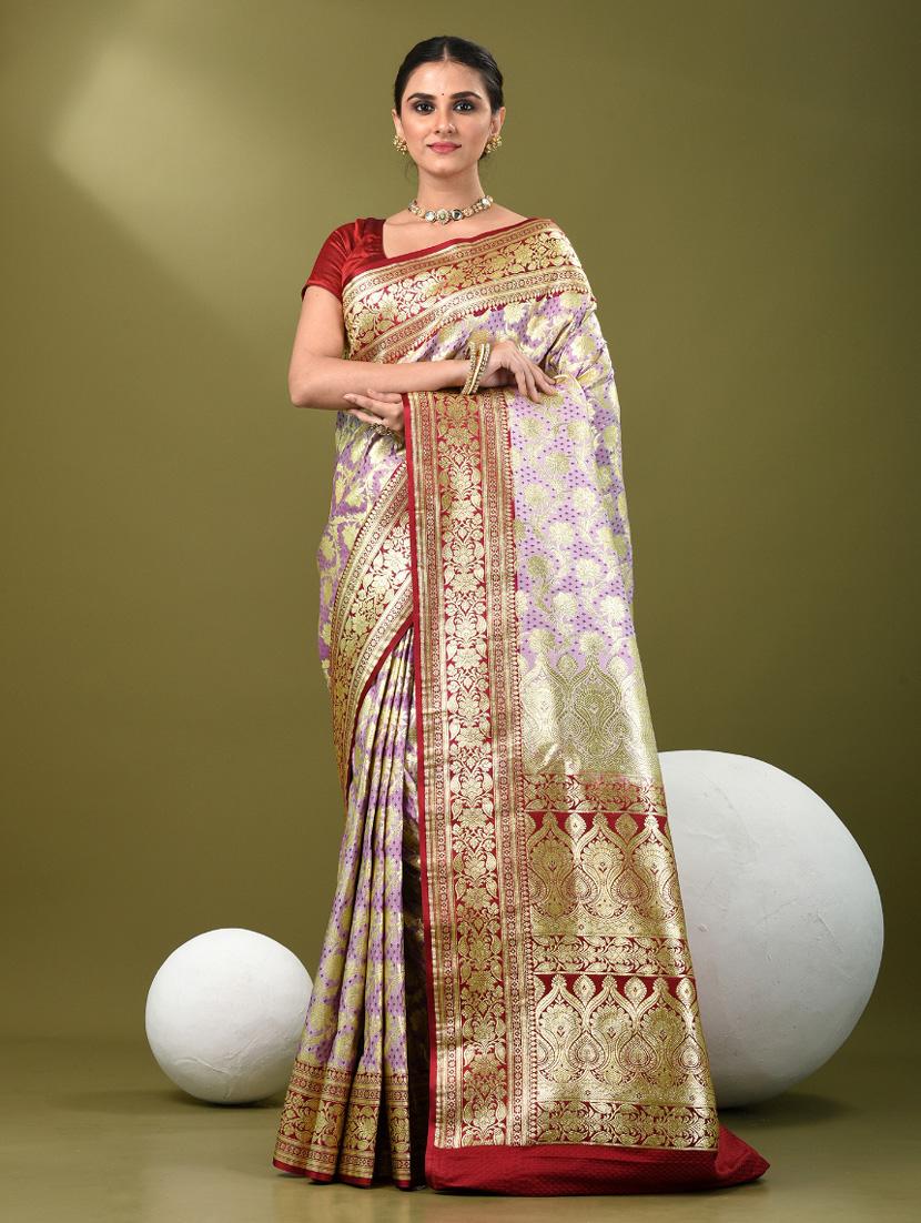 women self design banarasi saree with blouse - 21839734 -  Zoom Image - 0