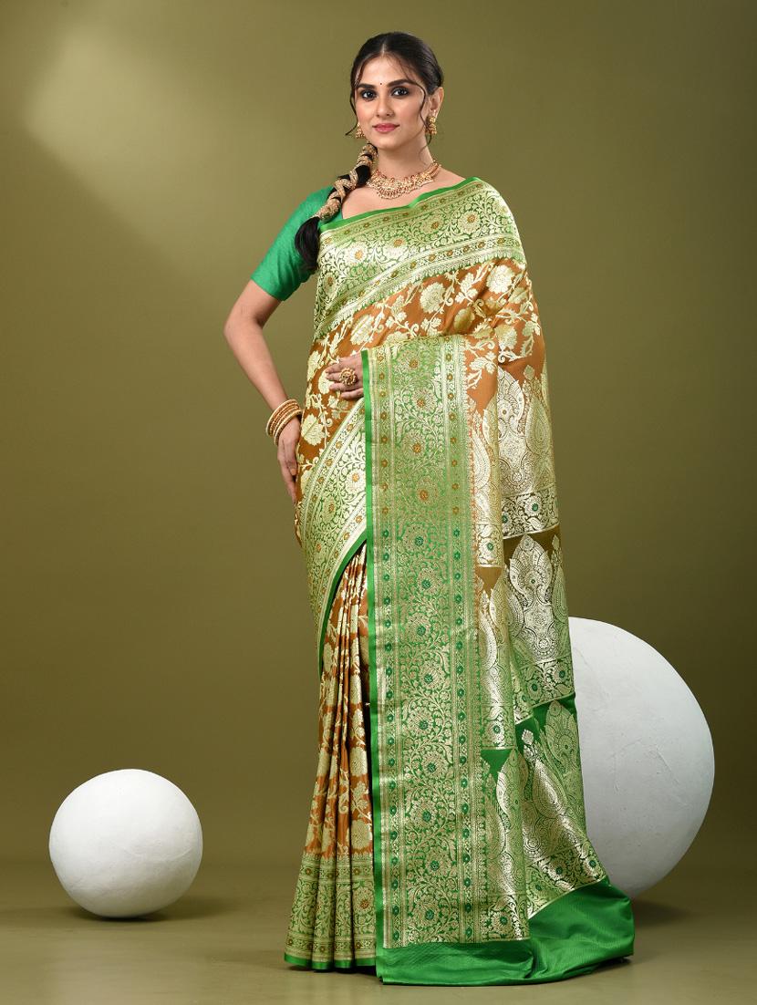 women self design banarasi saree with blouse - 21839743 -  Zoom Image - 0