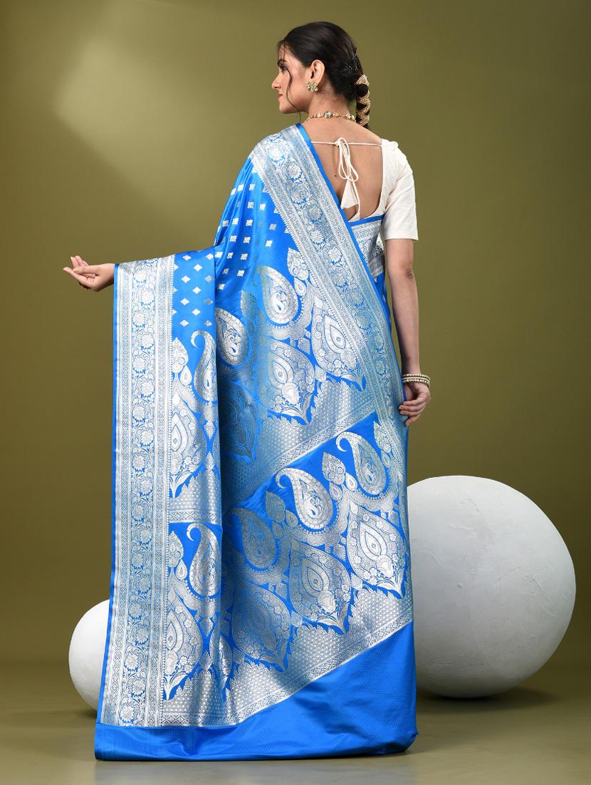 women self design banarasi saree with blouse - 21839744 - Standard Image - 3