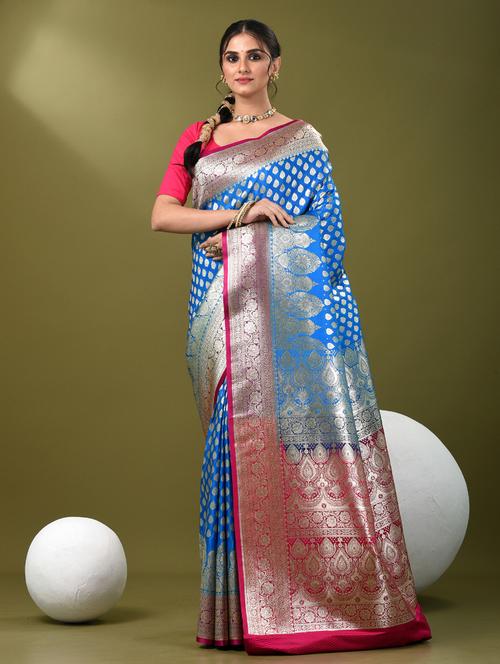 women self design banarasi saree with blouse - 21839748 - Standard Image - 0