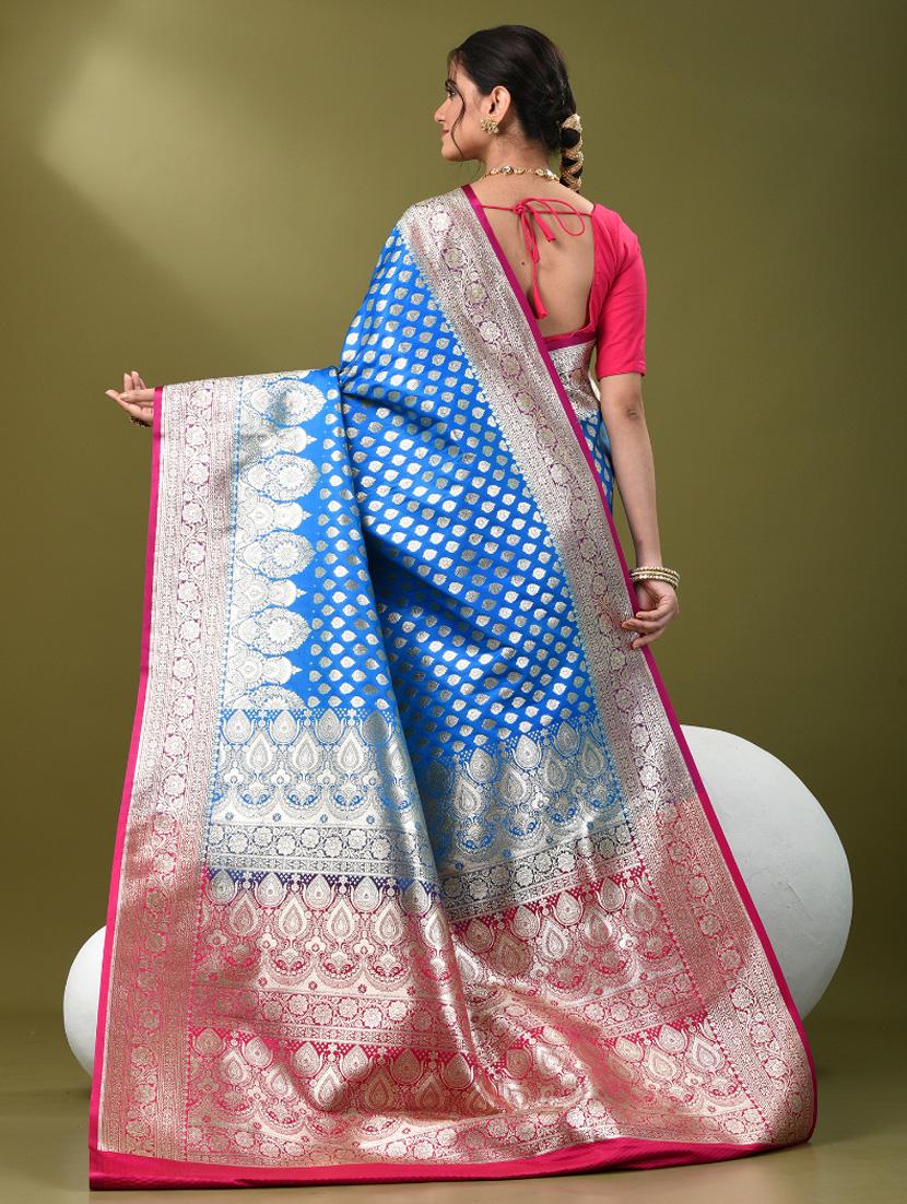 women self design banarasi saree with blouse - 21839748 - Standard Image - 3