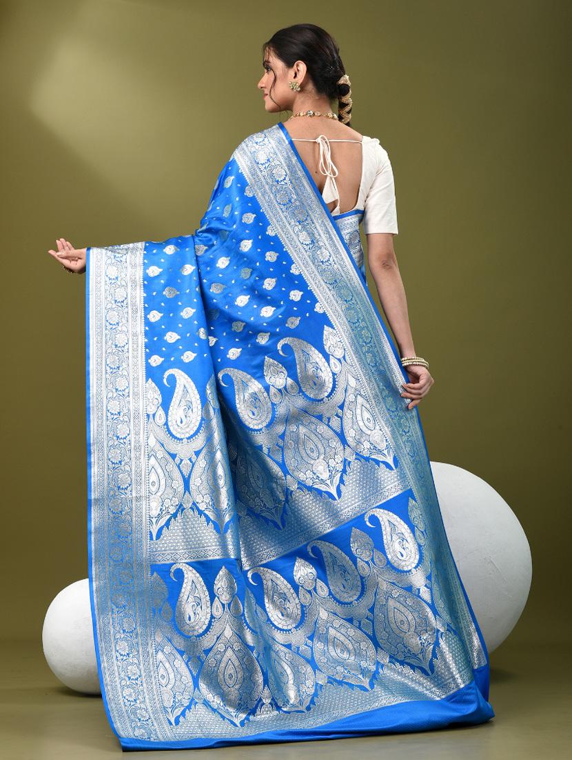 women self design banarasi saree with blouse - 21839753 - Standard Image - 3