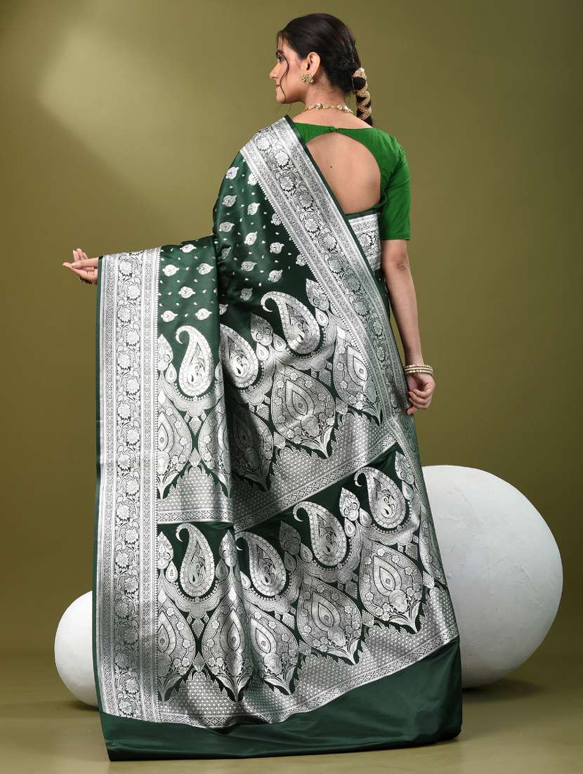 women self design banarasi saree with blouse - 21839754 -  Standard Image - 3