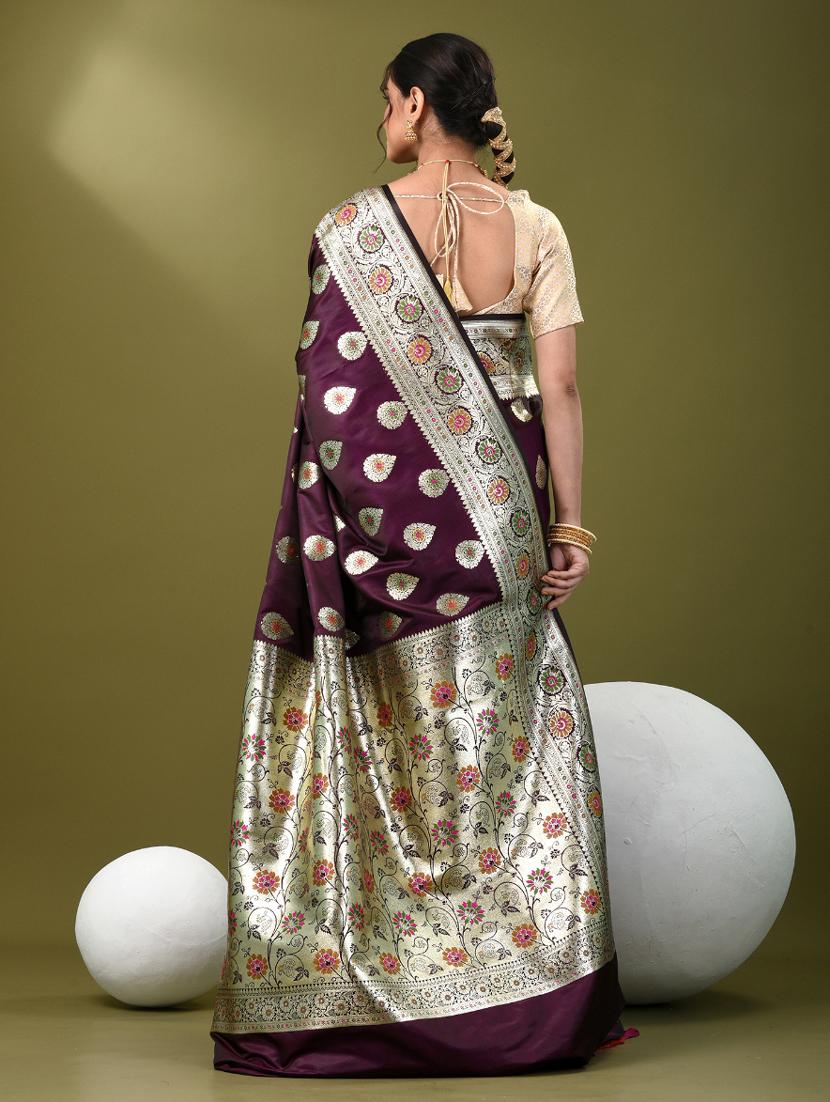women self design banarasi saree with blouse - 21839758 - Standard Image - 3
