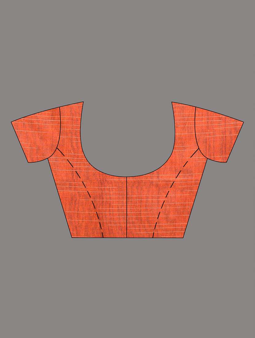 women orange handloom saree with blouse - 21839768 -  Standard Image - 5