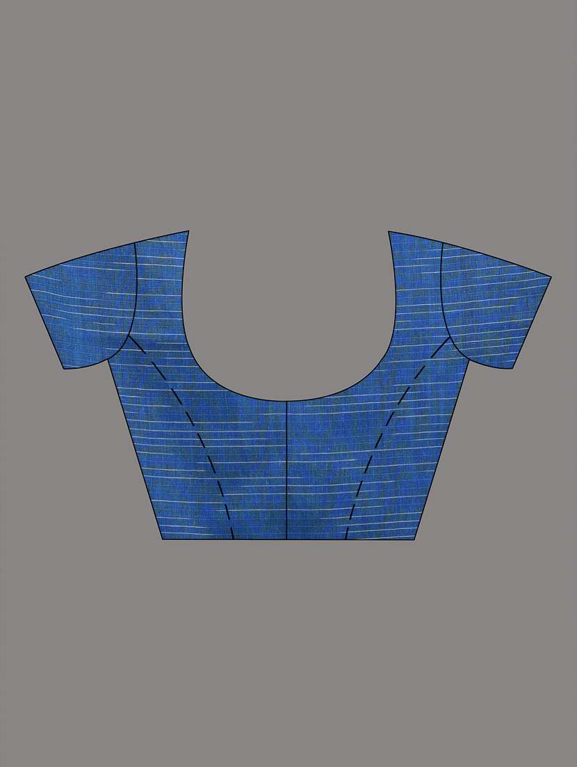 women blue handloom saree with blouse - 21839780 -  Standard Image - 5