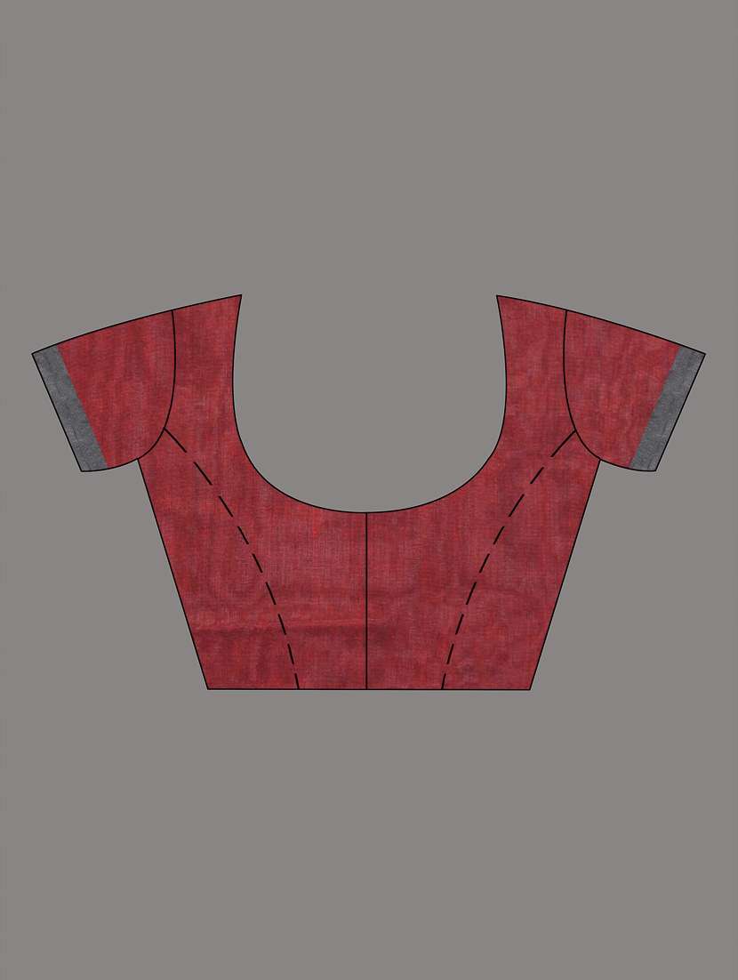 women maroon handloom saree with blouse - 21839788 -  Standard Image - 5