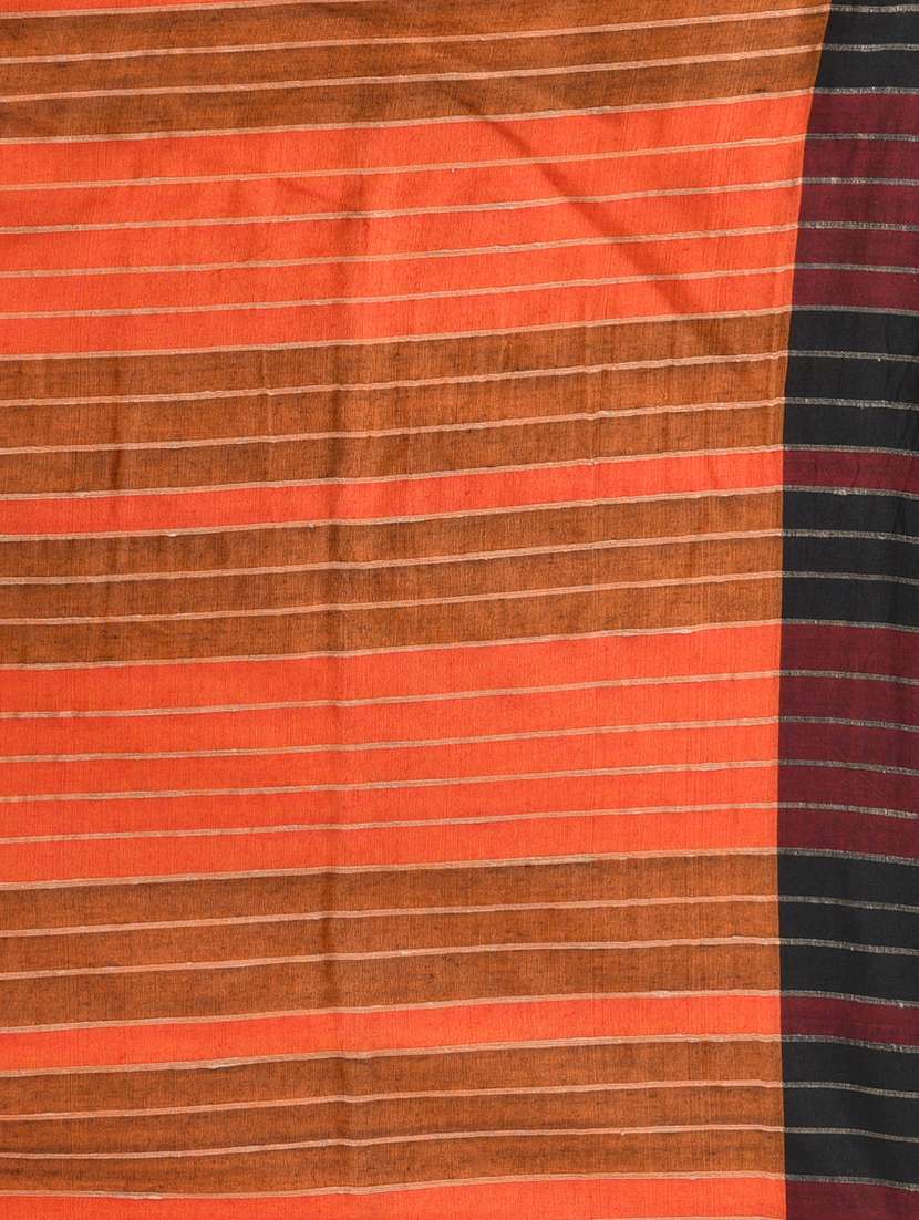 women orange handloom saree with blouse - 21839810 -  Standard Image - 5