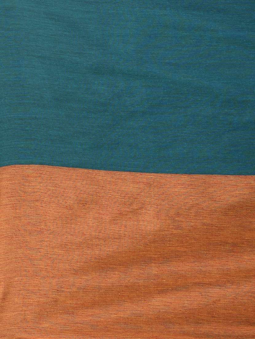 women solid handloom saree with blouse - 21839816 -  Standard Image - 5