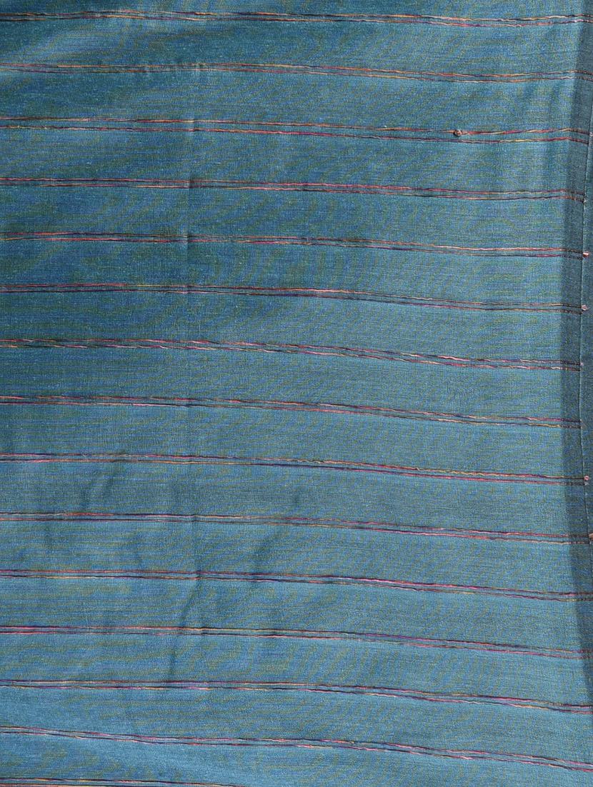 women striped handloom saree with blouse - 21839821 - Standard Image - 5