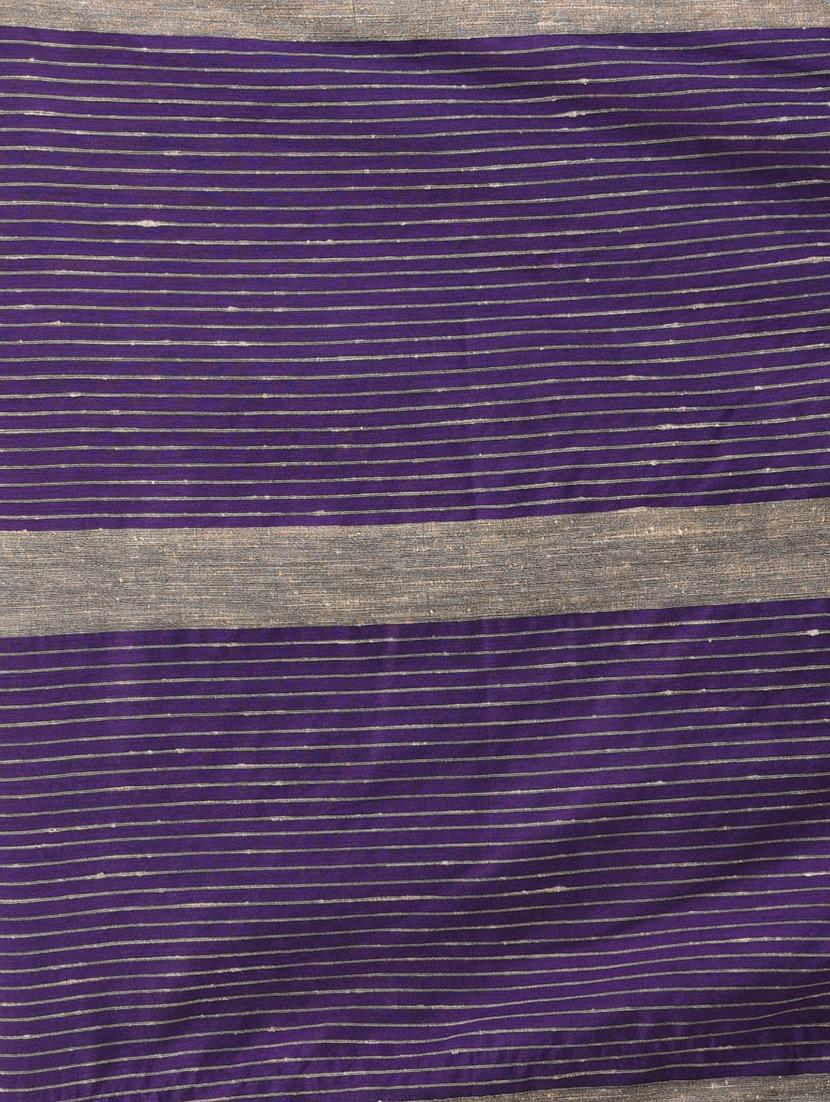 women striped handloom saree with blouse - 21839841 - Standard Image - 5
