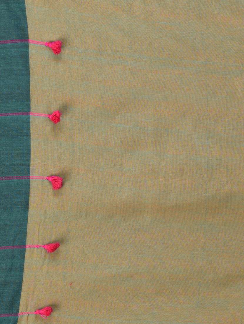 women olive handloom saree with blouse - 21839848 -  Standard Image - 5