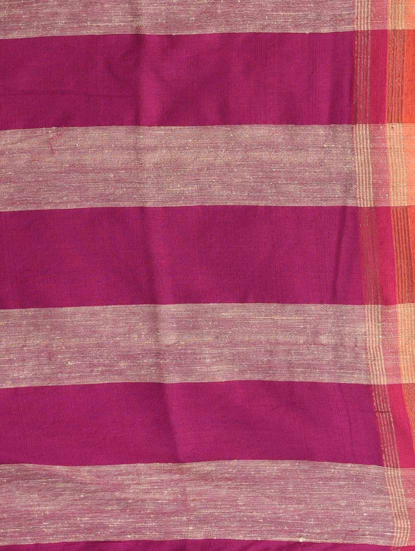 women solid handloom saree with blouse - 21839856 -  Standard Image - 5