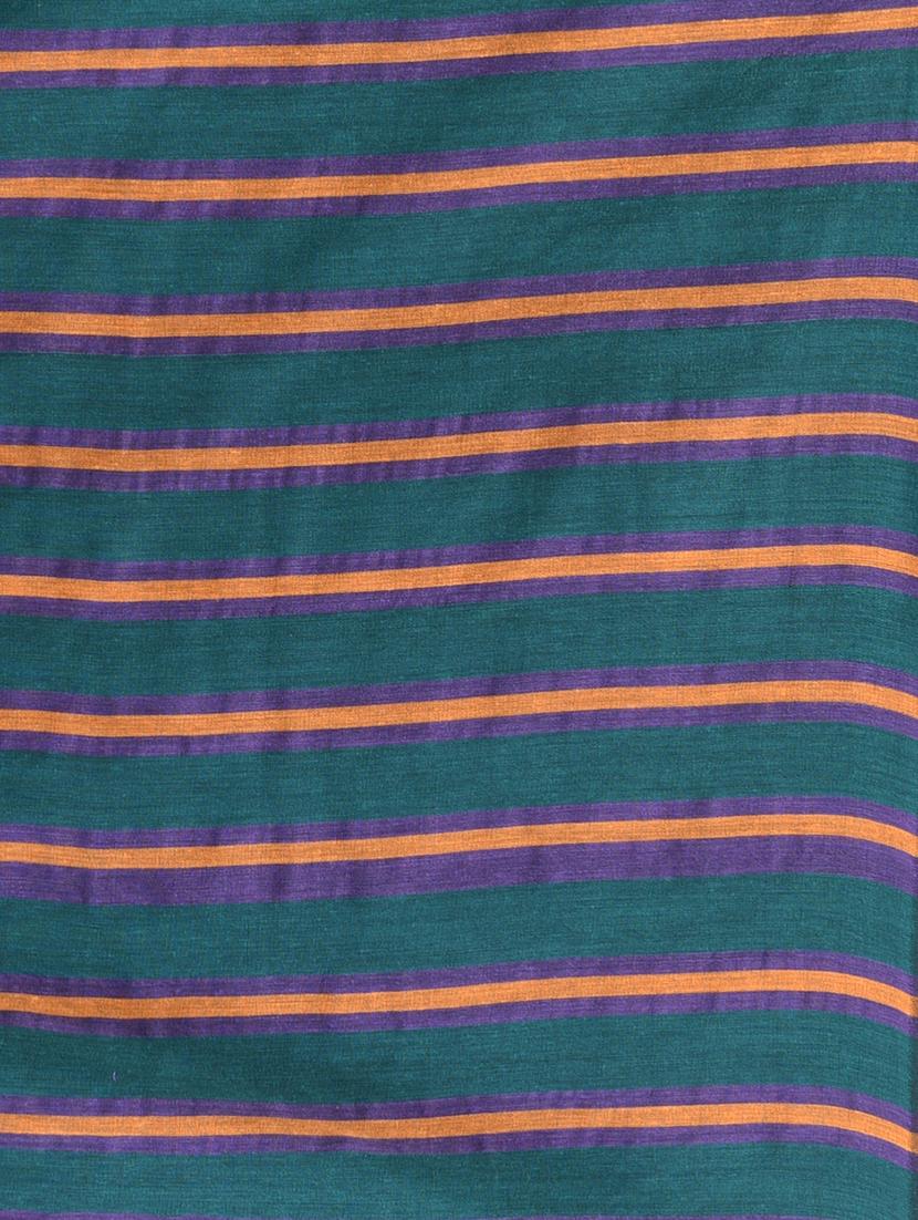 women striped handloom saree with blouse - 21839867 - Standard Image - 5