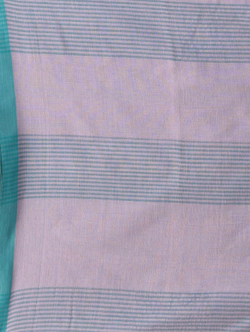 women striped handloom saree with blouse - 21839872 - Standard Image - 5