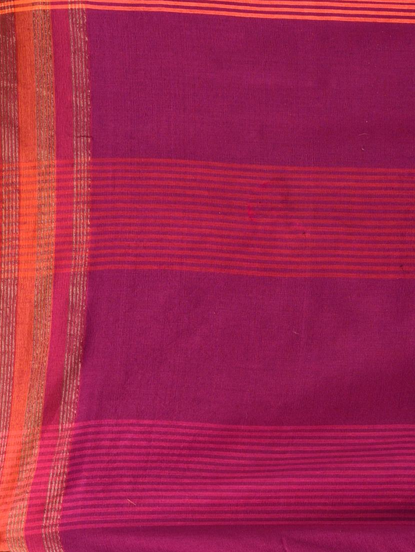 women striped handloom saree with blouse - 21839874 - Standard Image - 5