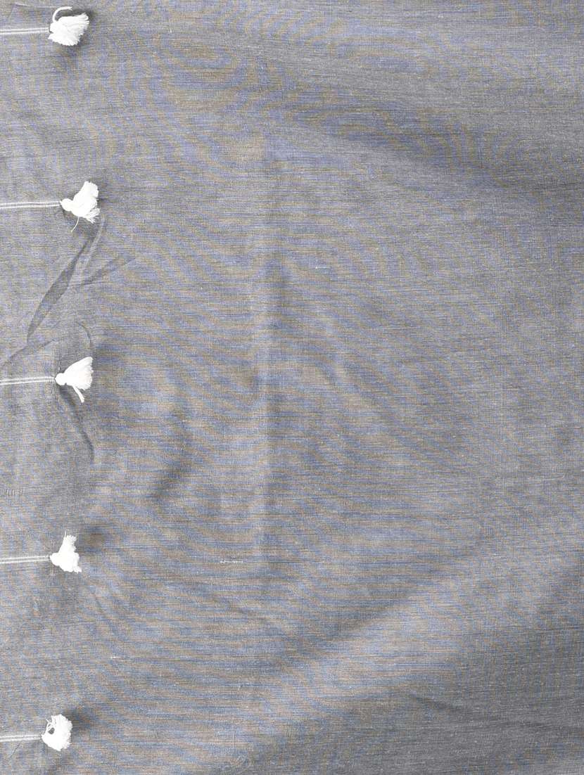 women grey handloom saree with blouse - 21839881 -  Standard Image - 5