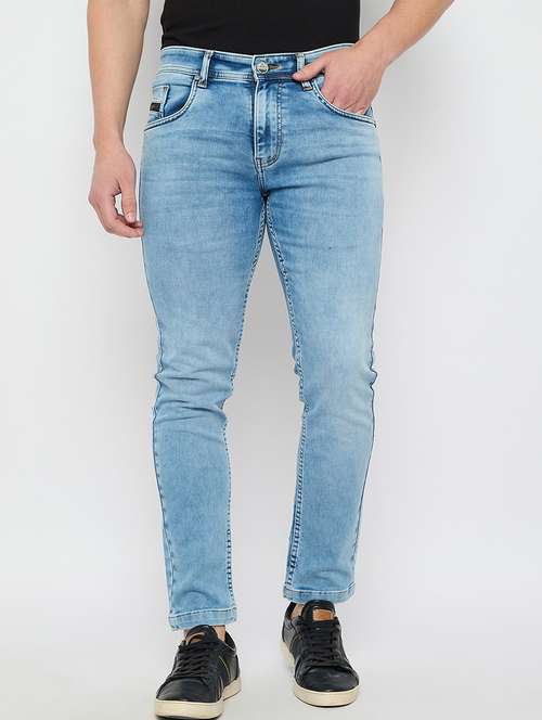 men solid mid rise slim fit jean - 21840041 -  Standard Image - 0