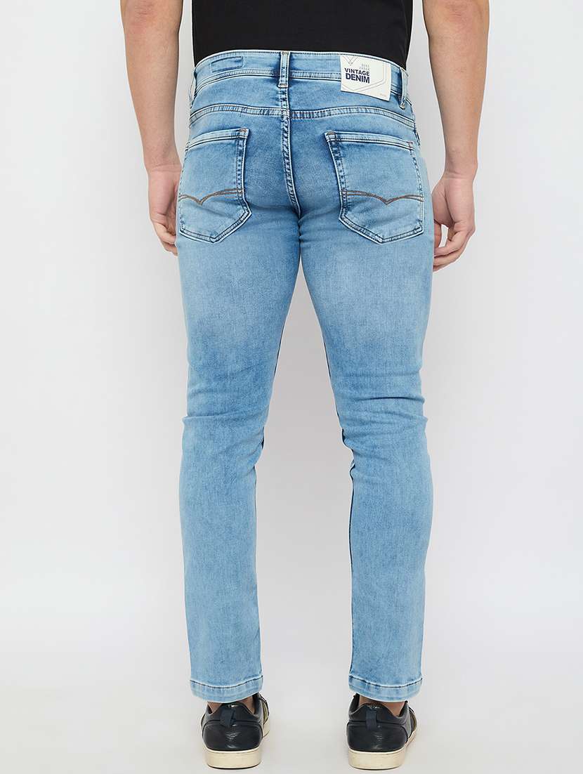 men solid mid rise slim fit jean - 21840041 -  Standard Image - 3