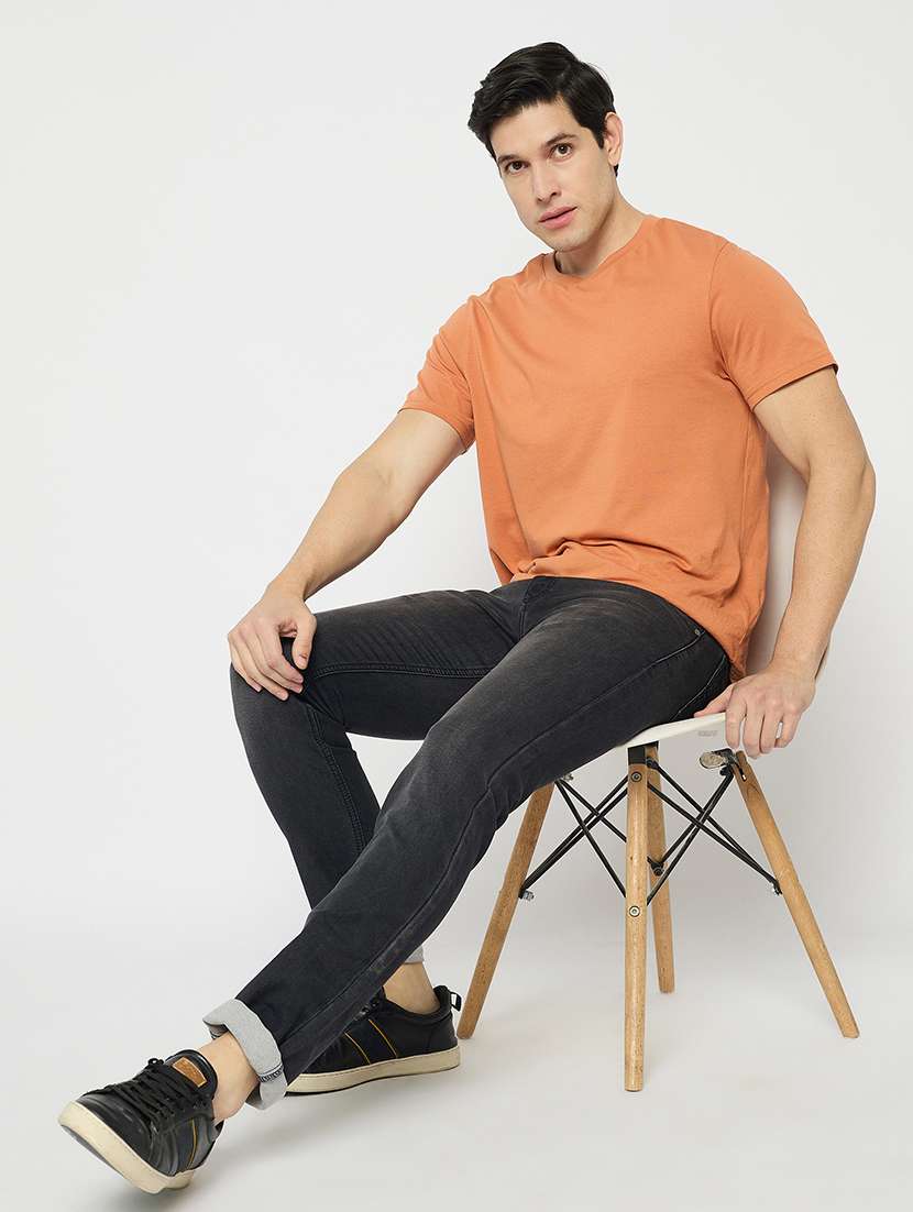 men solid mid rise skinny fit jean - 21840048 -  Standard Image - 5