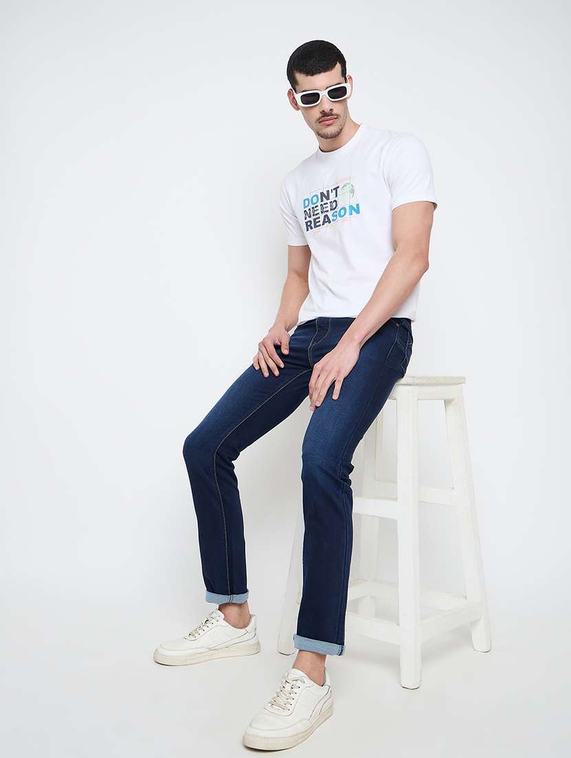 men solid mid rise slim fit jean - 21840050 -  Standard Image - 5