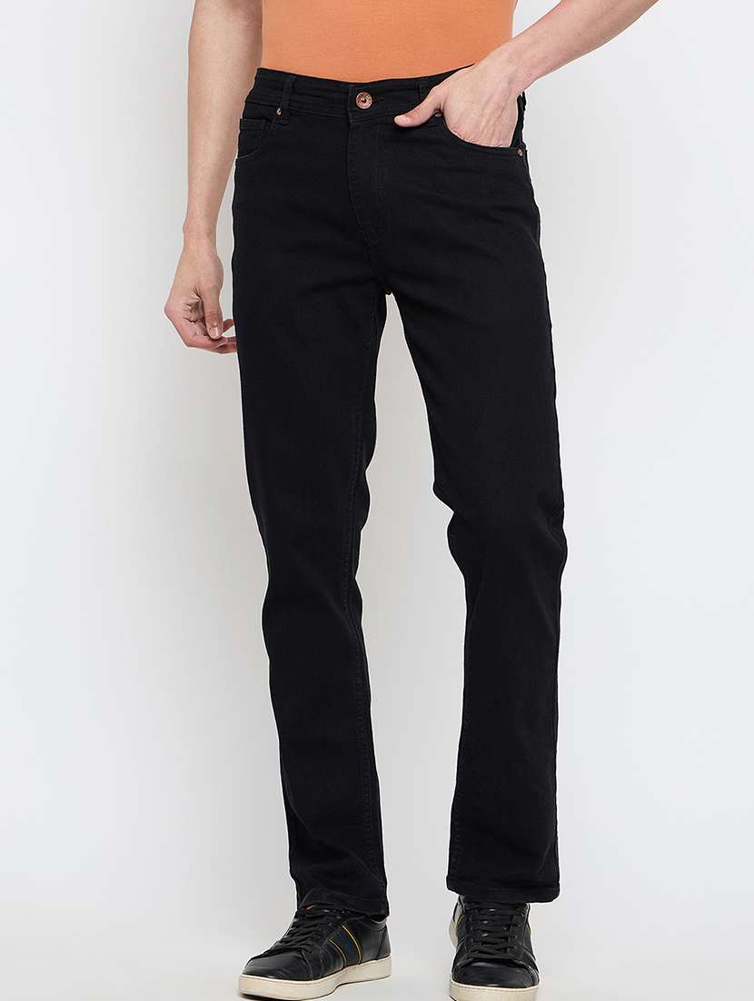 men solid mid rise slim fit jean - 21840065 -  Zoom Image - 0
