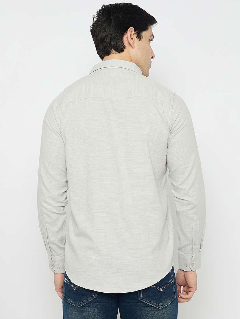 men collared long sleeves casual shirt - 21840134 -  Standard Image - 3