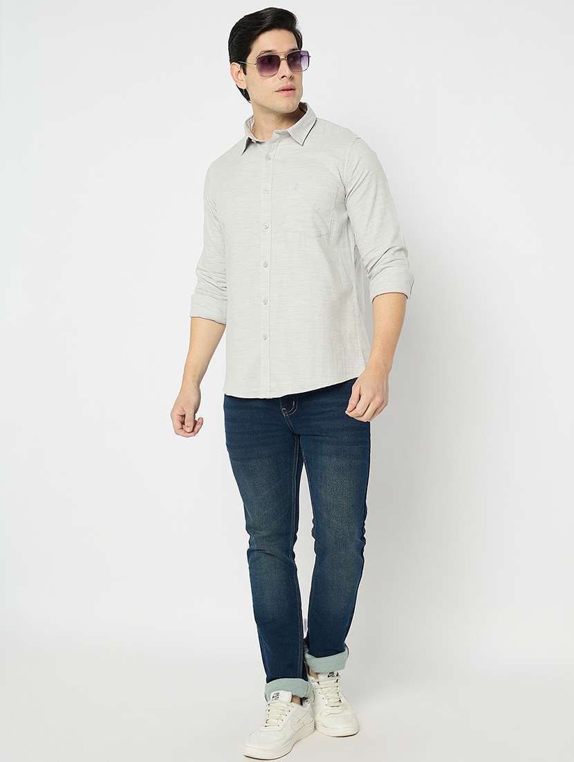 men collared long sleeves casual shirt - 21840134 -  Standard Image - 5