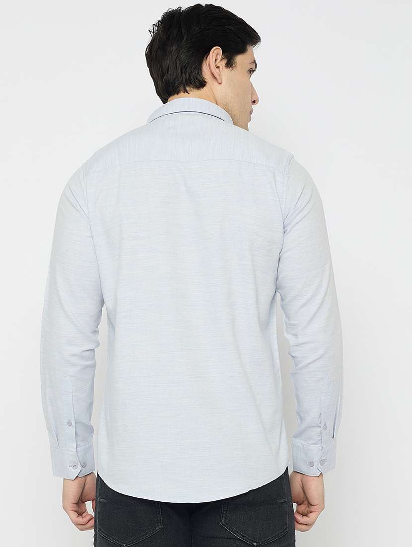 men collared long sleeves casual shirt - 21840135 -  Standard Image - 3