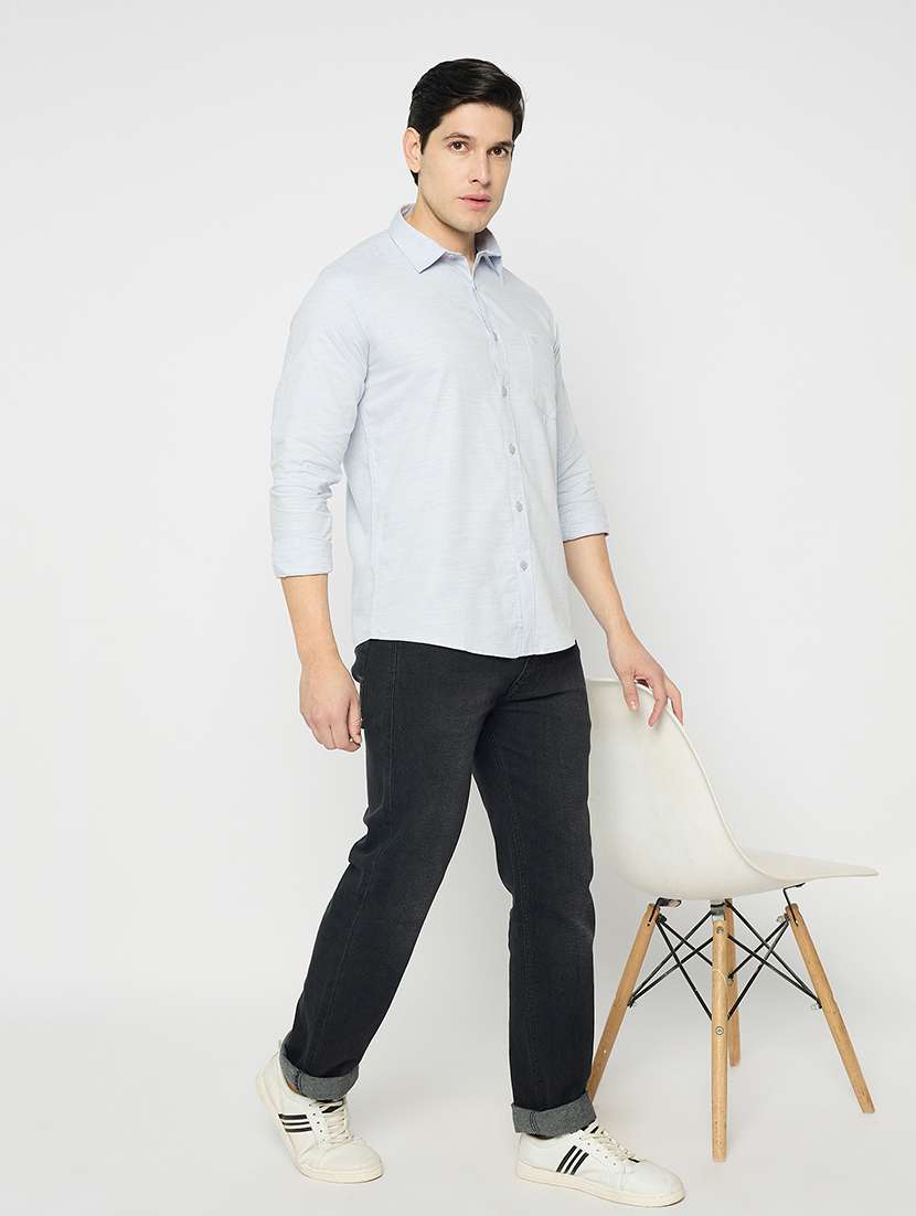 men collared long sleeves casual shirt - 21840135 -  Standard Image - 5