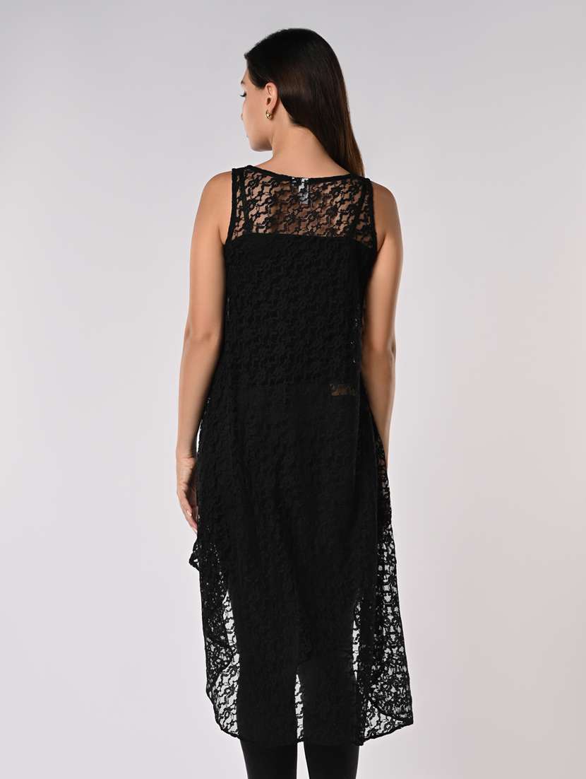 women laced sleeveless high-low top - 21840228 -  Standard Image - 3