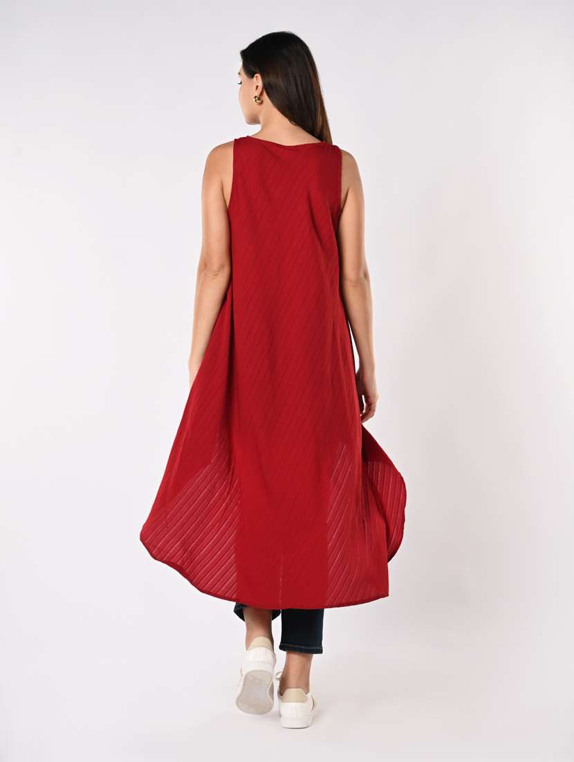 women solid sleeveless high-low top - 21840237 -  Standard Image - 3