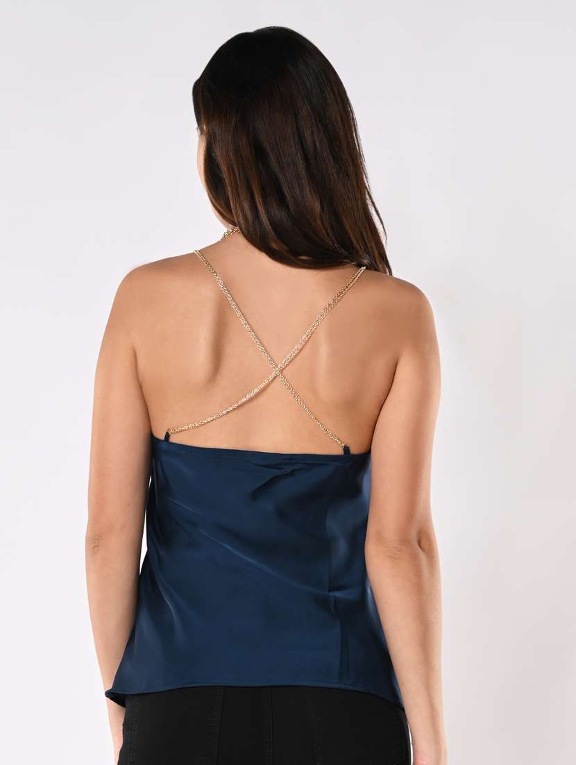 women solid cowl neck regular top - 21840238 -  Standard Image - 3