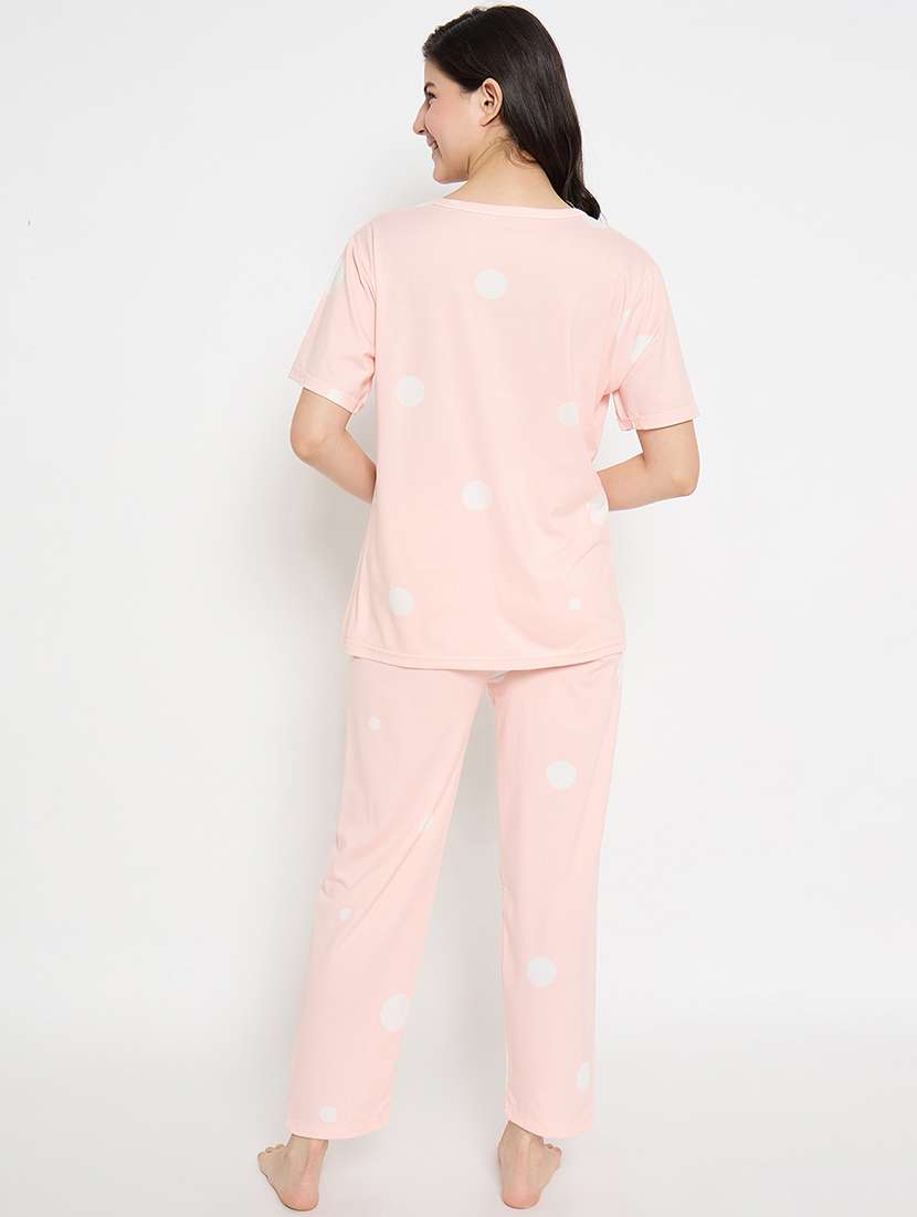 women printed short sleeves nightwear pyjama set - 21840492 -  Standard Image - 3