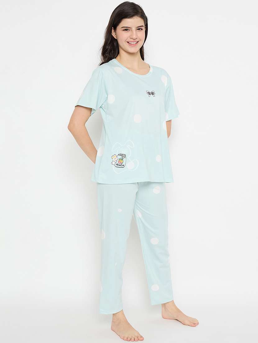 women printed short sleeve pyjama set nightwear  - 21840493 -  Standard Image - 5