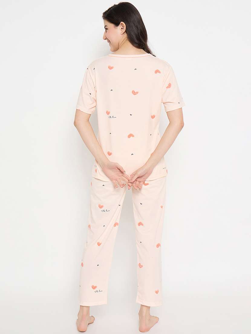 women printed short sleeve pyjama set nightwear  - 21840497 -  Standard Image - 3